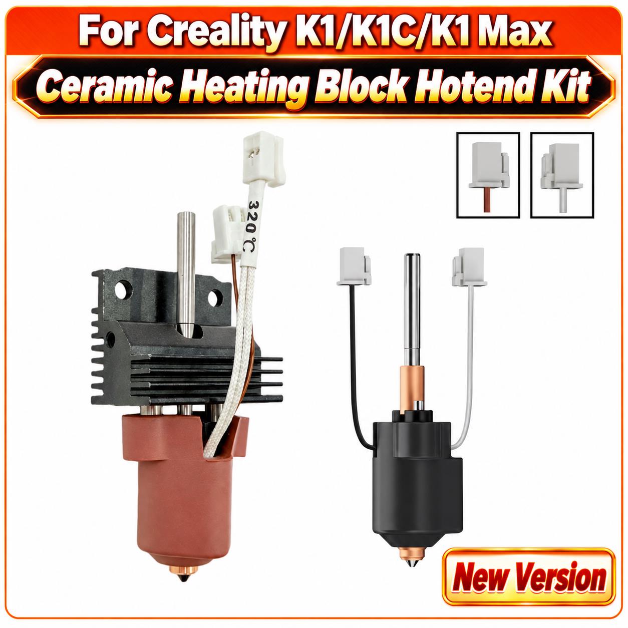 High Flow Ceramic Hotend - Kit Hotend con blocco riscaldante in