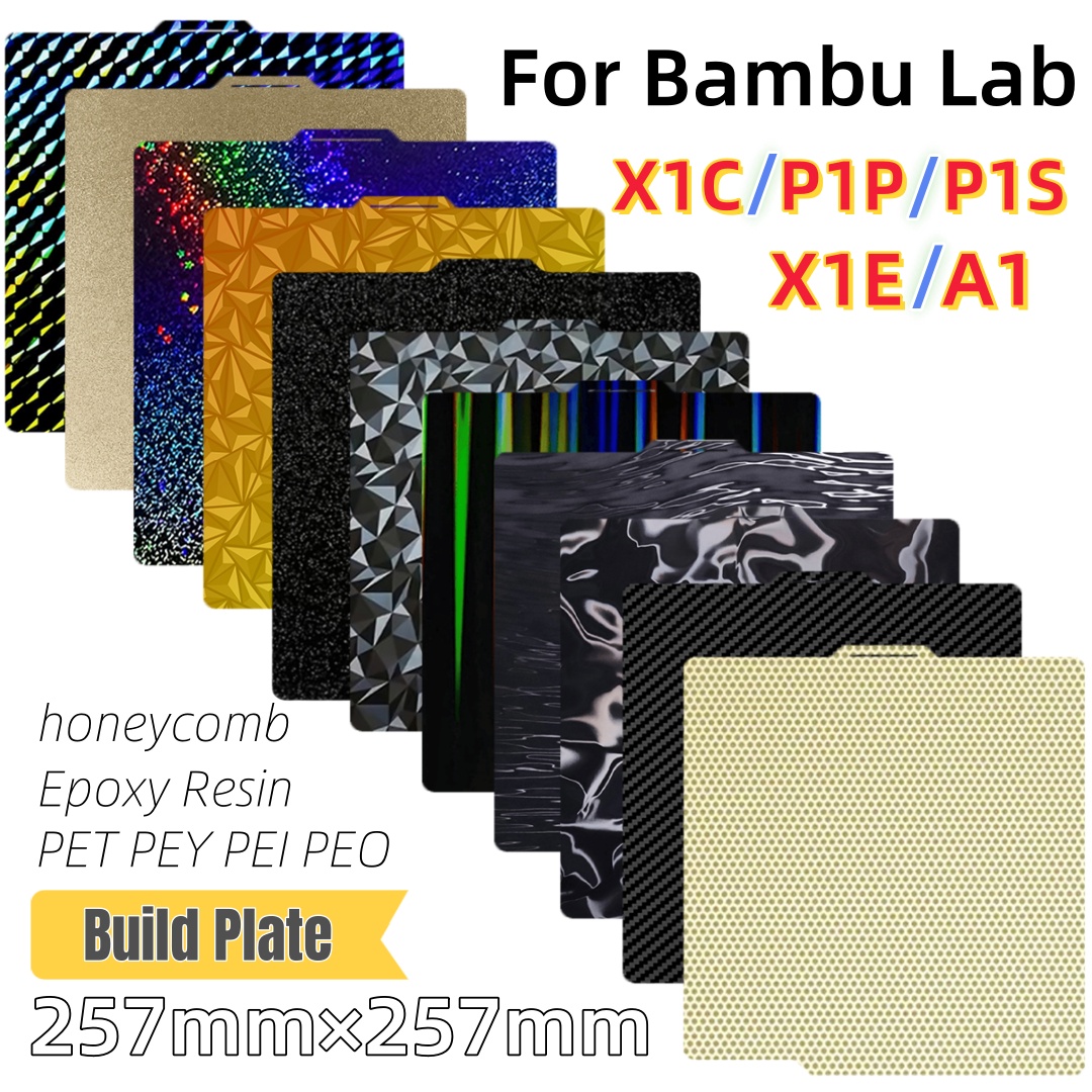 3D Printer Bed - Piastra di Costruzione 257x257 in Lamiera