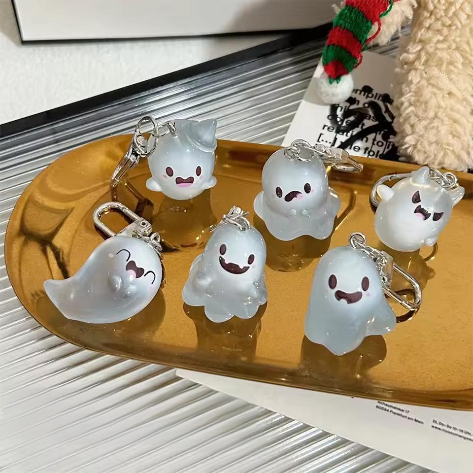 Resin - Portachiavi Fantasma in Gelatina di Halloween,