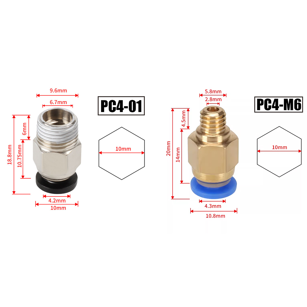 10 pz/lotto Connettori Pneumat - Bowden Tube recensione e prezzo
