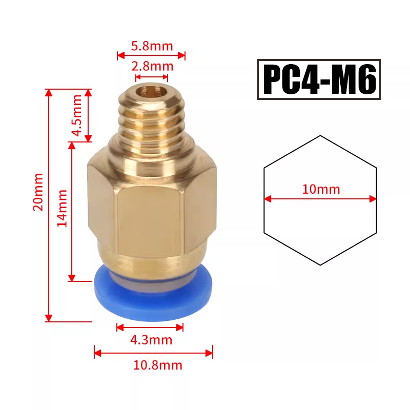 10 pz/lotto Connettori Pneumat - Bowden Tube recensione e prezzo