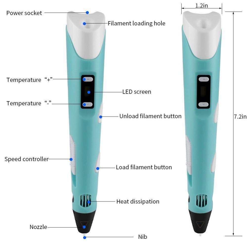 Dikale 3D Penna Schermo A LED  - Pla Filament recensione e prezzo